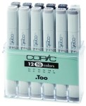 Set Copic Marker - 12 gris toners