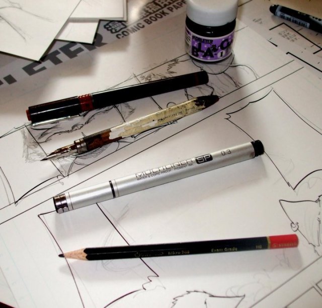 Dreamland, manga français de Reno Lemaire. Encrage à la plume et aux feutres de précisions Copic  Multiliner.