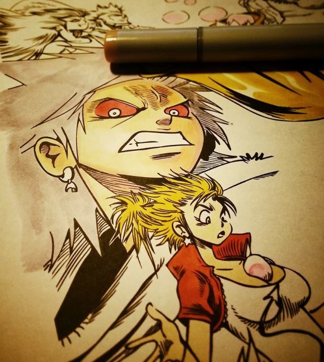 Dreamland, manga français de Reno Lemaire. Colorisation aux feutres à alcool COPIC.